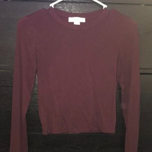 Long sleeve crop top